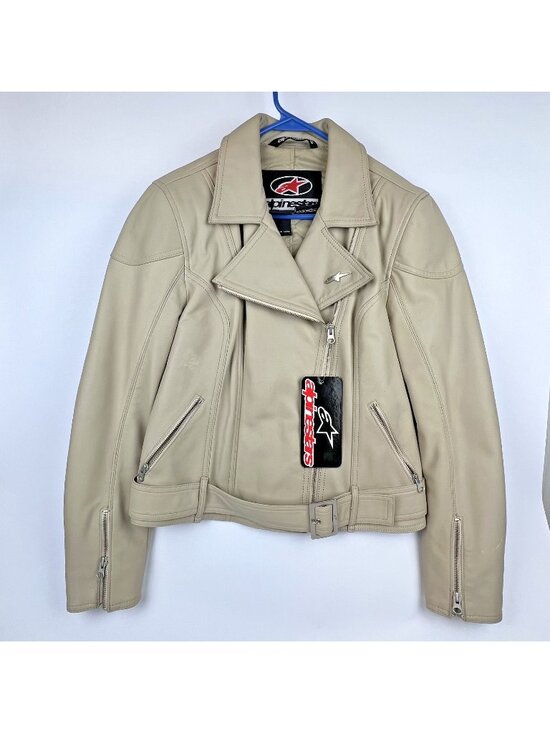 Alpinestars Jackets & Blazers - Alpinestars Holly Women’s Leather Motorcycle Jacket Cream Large NWT